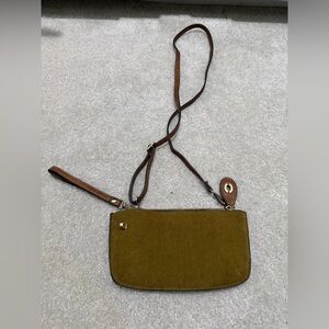 Brown corduroy Women's crossbody/cluth